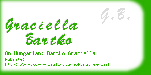 graciella bartko business card
